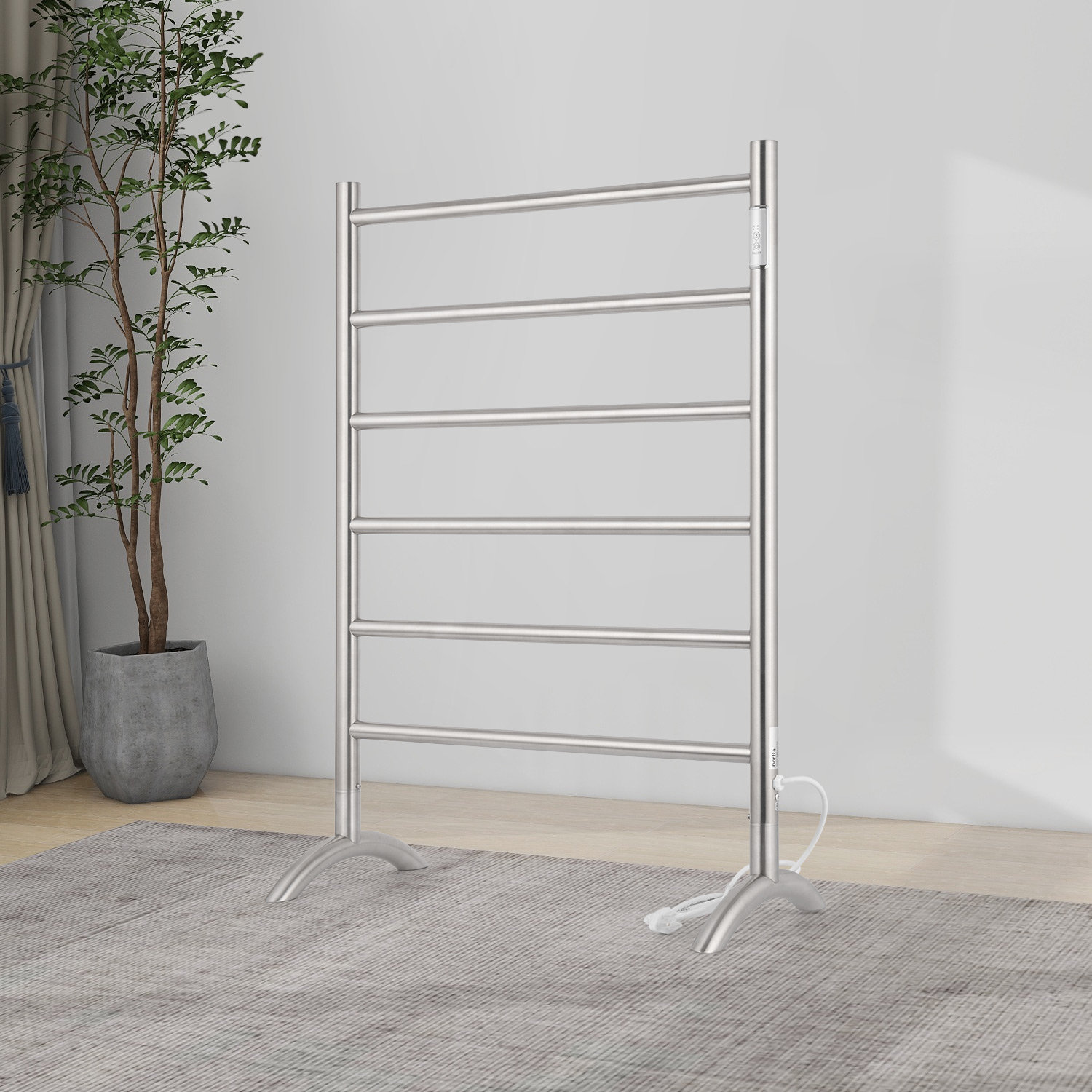 Free Standing Towel Warmer Rack Heated Bars Hot Towel Rail Modern
