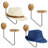 Wall Mounted Hat Rack in Black/Brown