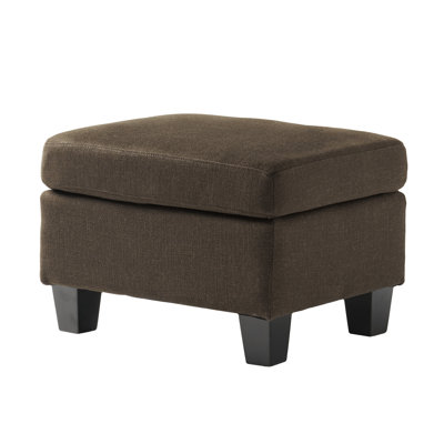 Repose-pieds portatif en tissu chocolat - Design polyvalent Élégant pour les maisons. 24,21 po X P 17,88 po. H 15,64 po. 10,64 lb Polyvalent et élégant. Idéal pour les petits espaces. Compact. 24 po de profondeur, 18 po de largeur