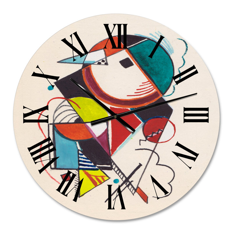 Horloge murale moderne Compositions géométriques colorées II, Moyen