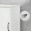 Armoire de rangement mince, armoire de salle de bain haute, tour à linge avec tablette ouverte, tiroir, portes encastrées et tablettes réglables, blanc