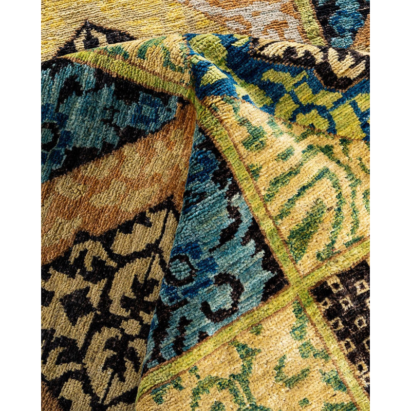 Tapis unique en laine 10 pi 3 po x 12 pi 8 po Kitana