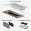 Grille en fonte d'aluminium de 6 po x 9 po Achek-121917949-121917950