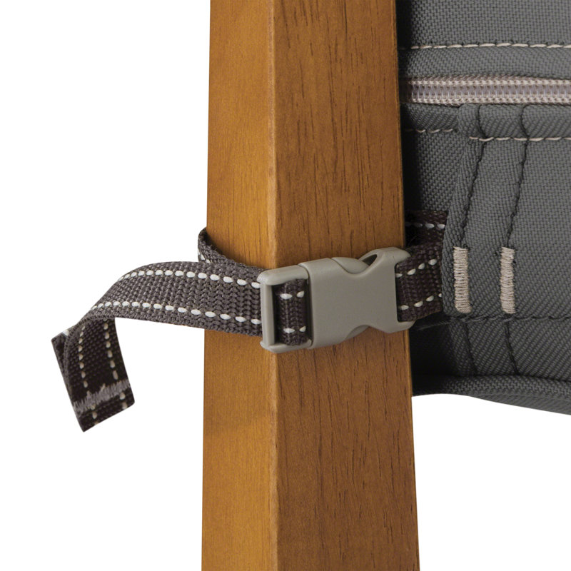 Pina Outdoor Lounge Chair Seat Cushion, Charcoal Gray, 4" H x 22" W x 21" D