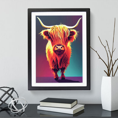 An Amazing Highland Cow - Single Picture Frame Print