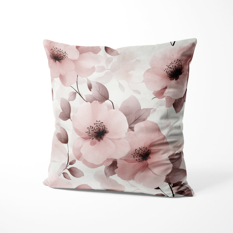 Coussin Floral, H 16 po x l 16 po