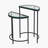 Silber Glass Top Frame Nesting Tables