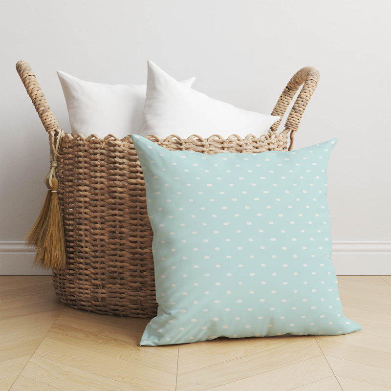 Teeny Tiny   Throw Pillow, 20''H x 20''W, Light Blue