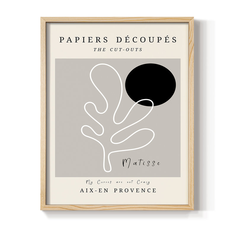 Matisse CECLxxx III, reproduction d'art encadrée - bois massif, Naturel, H 21 po x l 17 po