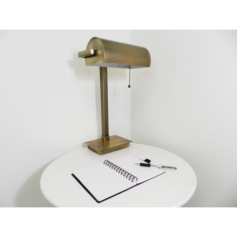 Lampe de table 22 po Tillman, Laiton antique