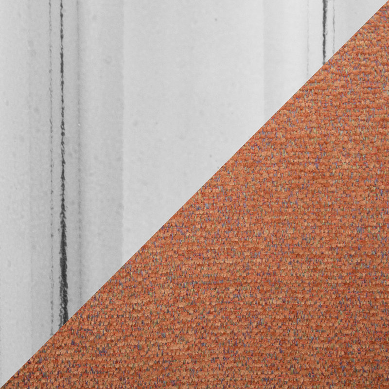 Chaise rembourrée Lake, Orange, Chrome chrome