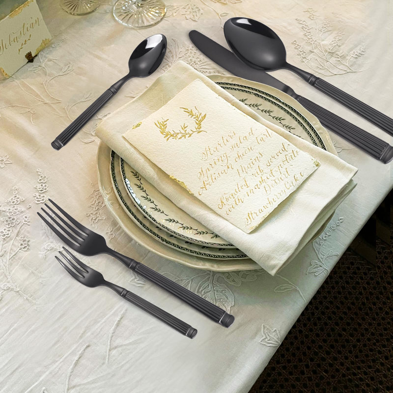 Lark Manor™ Bortola Stainless Steel (18/10) Flatware Set - Service for 4