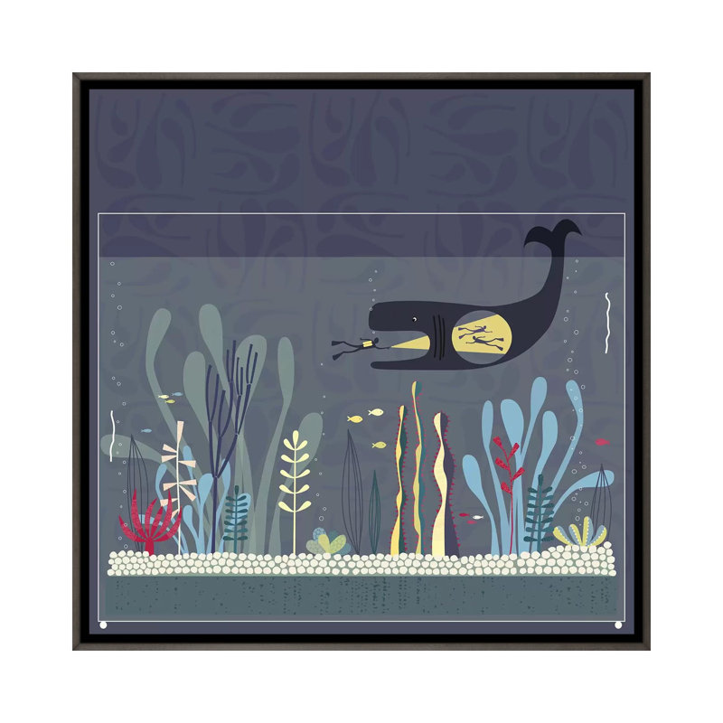 « The Fishtank » par Nic squirrell-impression, H 37 po x l 37 po x P 1,5 po, Toile avec cadre gris, Pas de tapis
