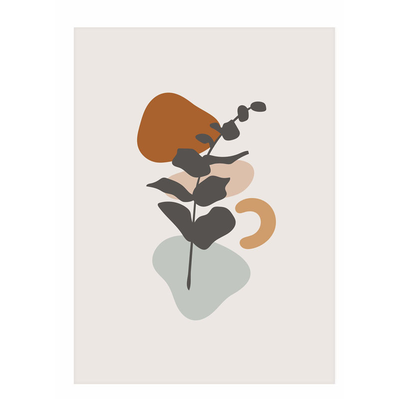 «Botanical Minimalist Botanical I Bohemian», reproduction d'art non encadrée, H 14 po x l 11 po