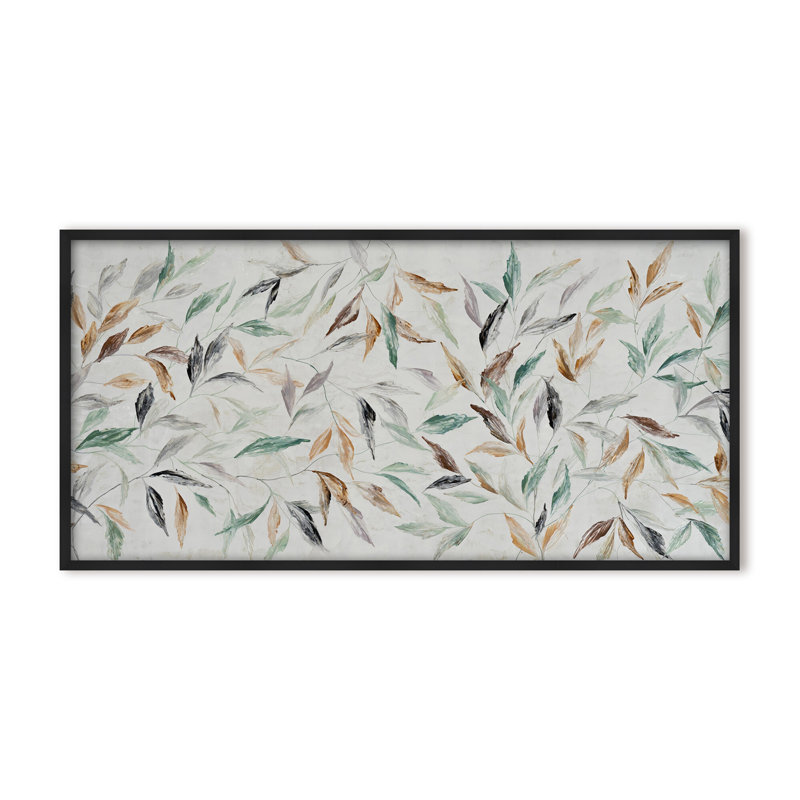 Nature Inspired "Kaleidoscope Fall" Canvas Wall Art By , 8" H x 16" W, Framed Print, Brown