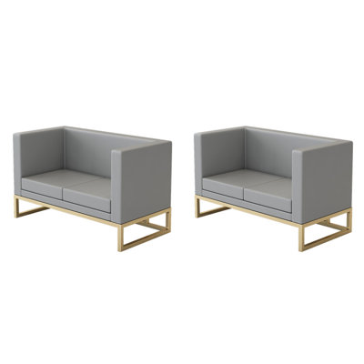 Banc rembourré en similicuir Western