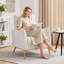 Fauteuil à oreilles haut dossier, siège extra profond, poche latérale, pieds en métal doré-858918346-865518092