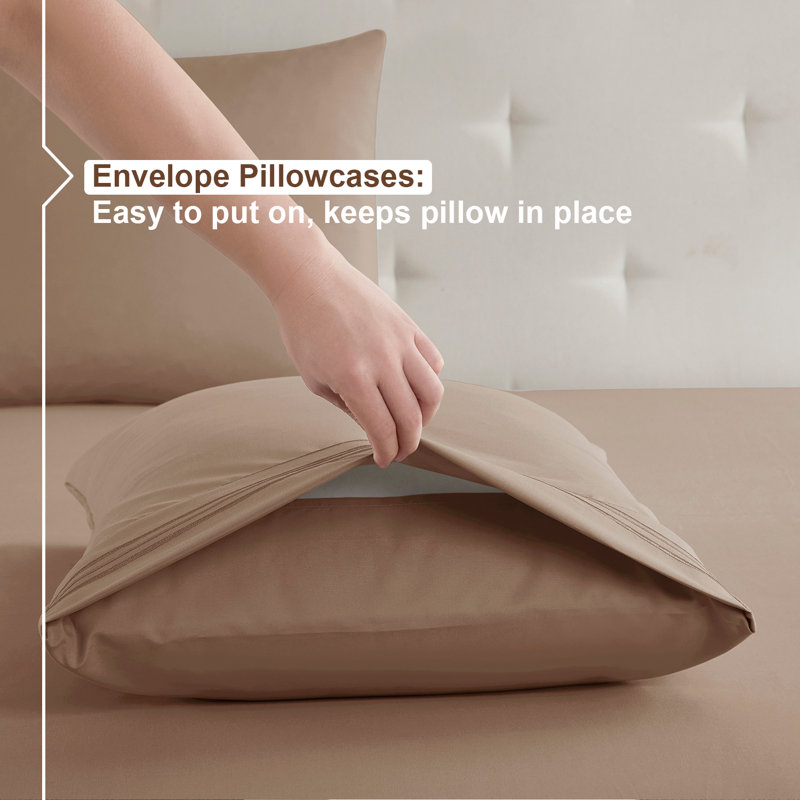 Taupe Sand Full Microfiber Deep Pocket Sheet Set