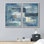 «Grunge Abstract Paint Effect», impression sur toile bleu marine