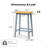 Solid Wood Bar Stools (Not Cheap Iron), 25.6" Tall Set Of 2 Bar Chairs, Kitchen Counter Stools With Footrests, Farmhouse Stools For Dining Room, Kitchen, Counter-1276625812
