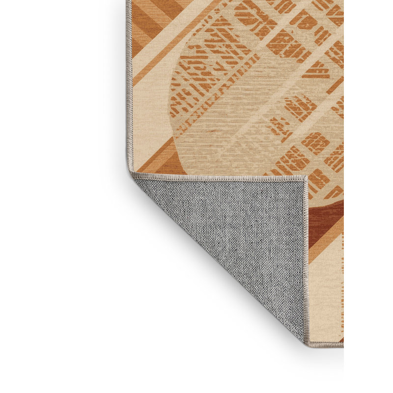 Tapis lavable à la machine à motif de blocs d'inspiration mondiale Olney, 8 x 12
