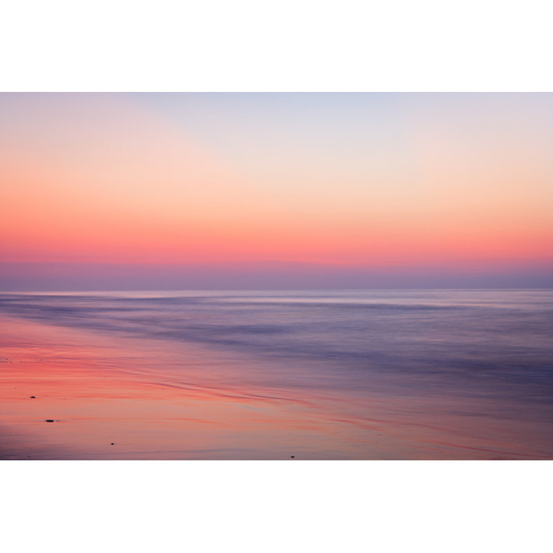 Early dawn over ocean waves before sunrise Wall Art on Canvas, 30cm H x 46cm W