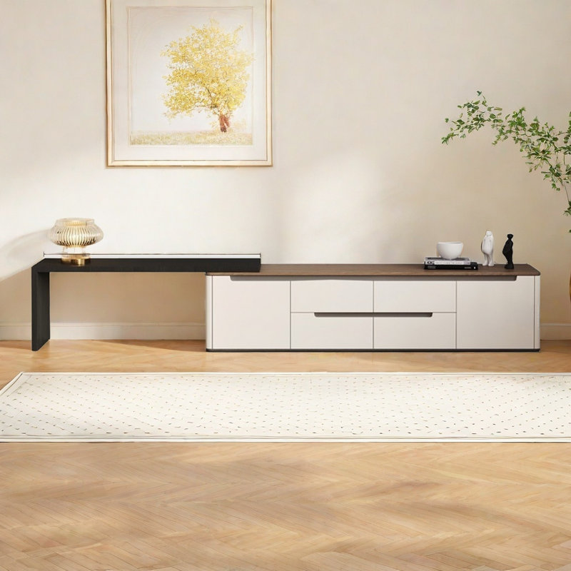 Meuble télé moderne et simple crème