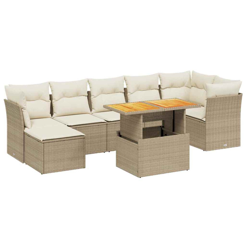Ensemble de canapé de jardin Vidaxl beige