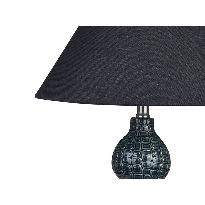 Hinde Ceramic Table Lamp, Black