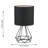 Beechmoor 31.6Cm Black Paint Table Lamp Set