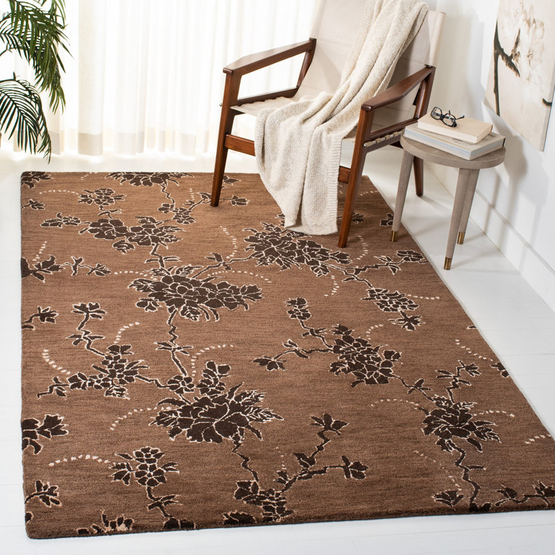 Avayah Soho Hand Tufted Wool/Cotton/Viscose Rug in Brown, Rectangle 3'6" x 5'6"
