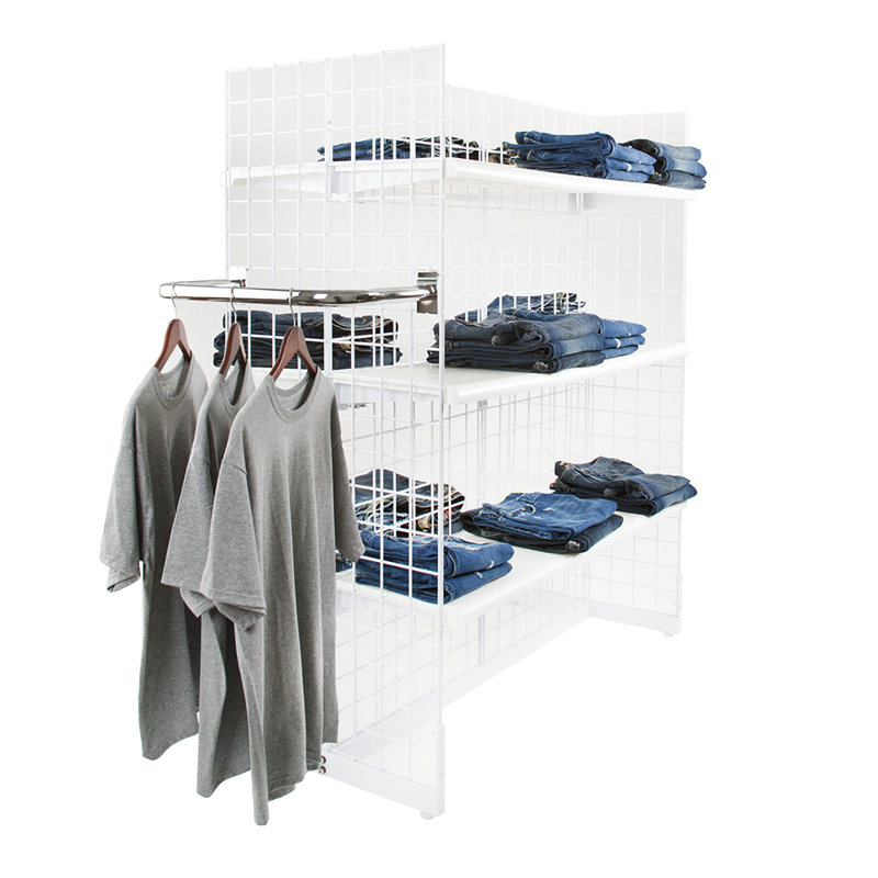 49.5'' W Metal Merchandiser, White