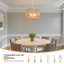Lustre cylindrique bohémien à 5 lumières avec hauteur réglable et intensité variable-1002546167-978498487