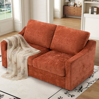 67" Upholstered Loveseat Modern Sofa With Thickened Cushions, Comfy Chenille 2-Seater Couch With Wider Armrests For Bedroom, Apartment, Office