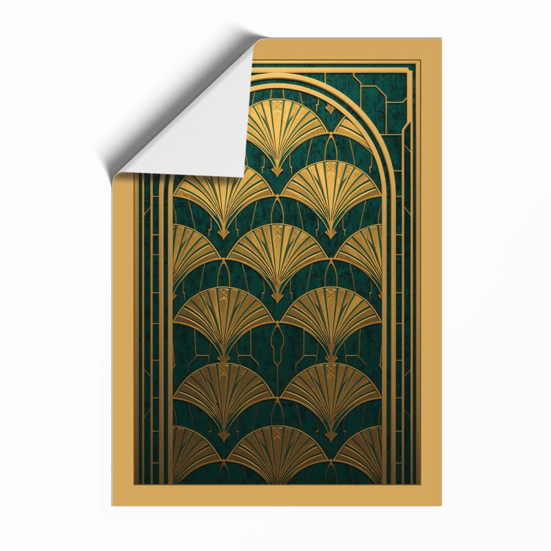 Gilded Fans Art Deco - Framed Print, Unframed, A3 - 42.0 x 29.7 cm