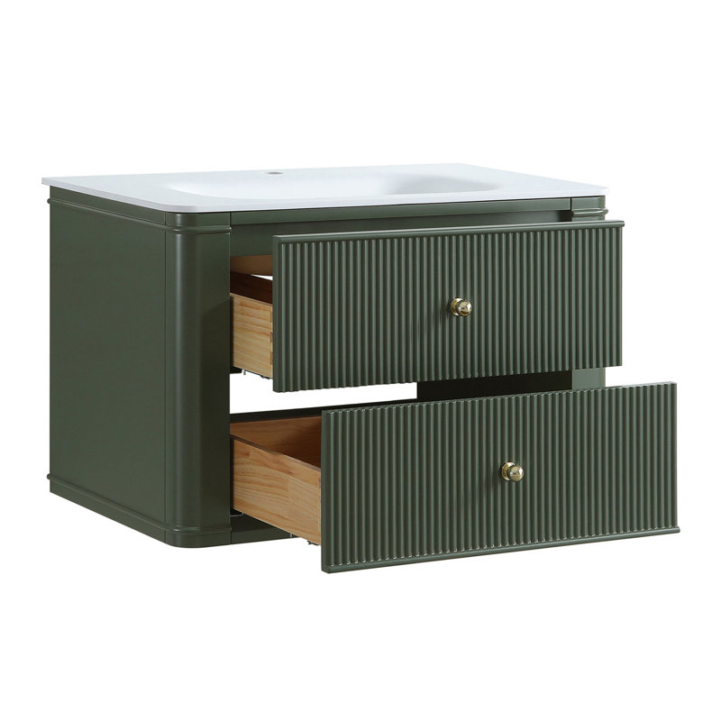 Meuble-lavabo simple 30 po avec plateau en acrylique