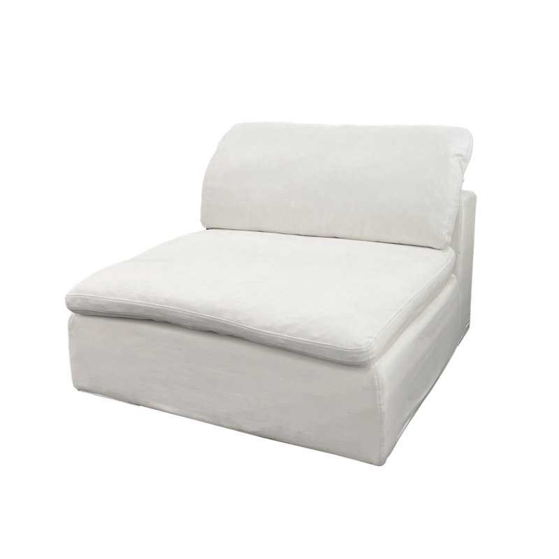 Canapé moderne modulaire à 4 places Harper, H 33,05 po x l 70,05 po x P 105,05 po, Blanc