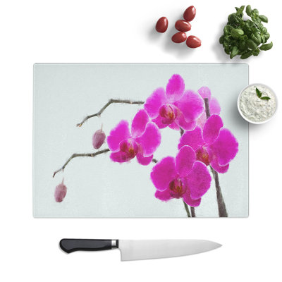 Orchid Flowers Vol.2 Painting Chopping Board