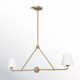 Kinston 2 Light Metal Dimmable Linear Chandelier