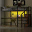 Lit mezzanine en métal avec bureau