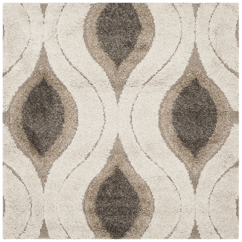 Bryer Shag Performance Geometric Rug, Square 4'