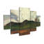 Ensemble de 5 panneaux - Marcus Jules «Storm Clouds», art mural sur toile pour le salon, la chambre ou le bureau 