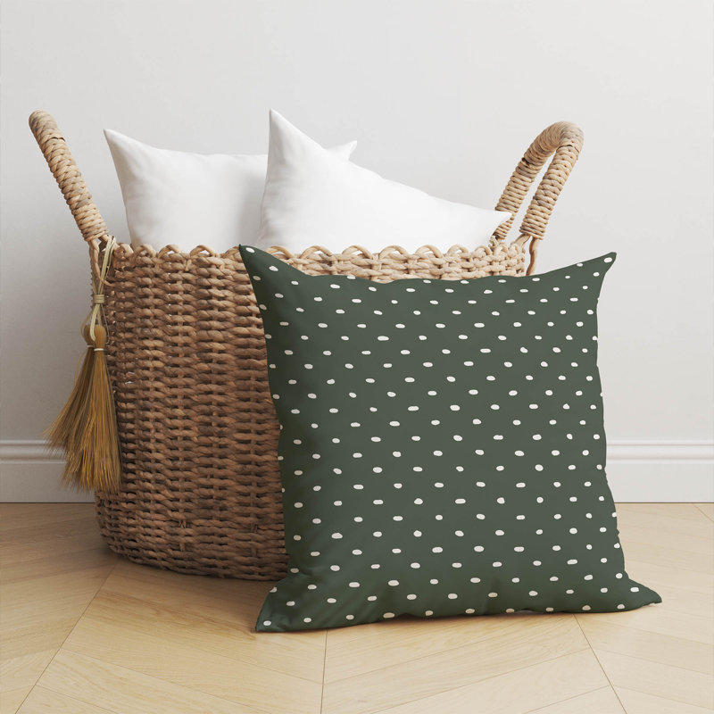 Teeny Tiny   Throw Pillow, Chimichurri/Green, 18''H x 18''W