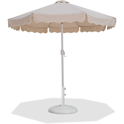 Chavonte Fabric With Piping / Aluminum Patio Umbrella With Base Sets