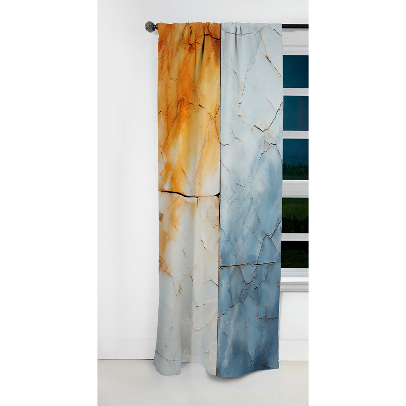 Mormont - Abstract Marble Marble Blackout Curtain - 1 Panels, 52" W x 90" L
