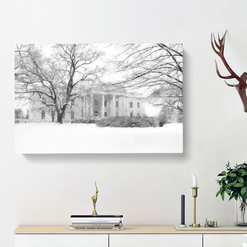 Wintertime View Of The White House - Wrapped Canvas, 35cm H x 50cm W x 3cm D