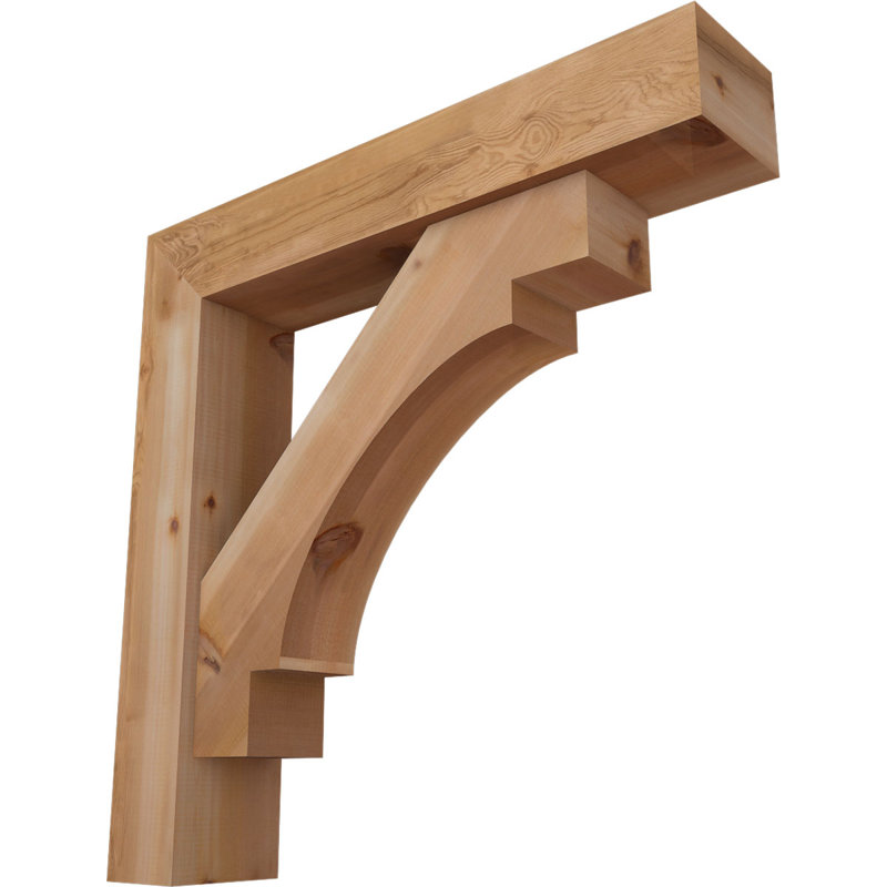 Support Merced Block avec support décalé, 38 x 38, Cèdre rouge occidental de l 7 1/2 po (lisse)