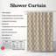 Rideau de douche en filet vert et gris Premium_0202-95624145