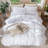 MooMee Lightweight Duvet Cover Set with Zipper Closure 8 Ties 100% Washed Cotton Linen Like Textured Soft Breathable All-Season-111219967-109236630
