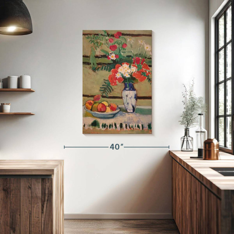 Harnek fleurs et fruits, H 39 po x l 26 po